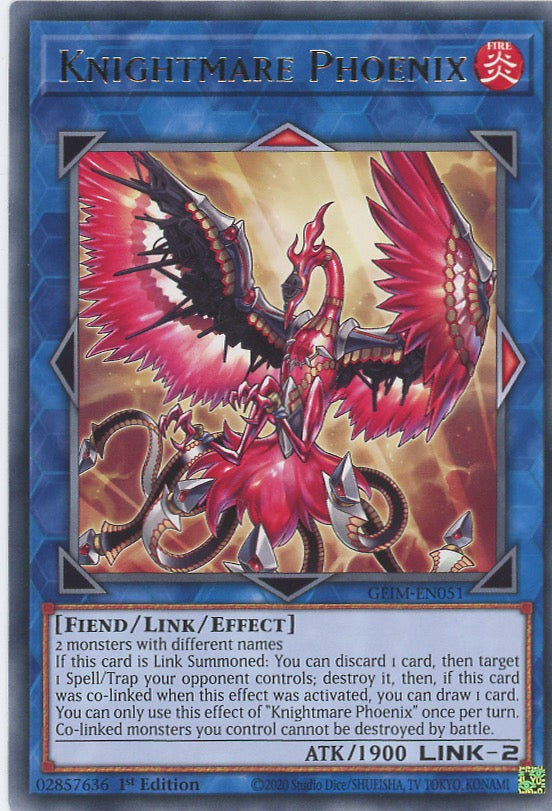 GEIM-EN051 - Knightmare Phoenix - Rare - Effect Link Monster - Genesis Impact