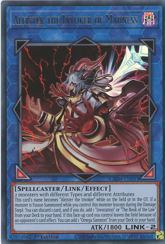 GEIM-EN053 - Aleister the Invoker of Madness - Ultra Rare - Effect Link Monster - Genesis Impact