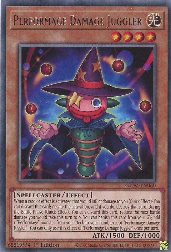 GEIM-EN060 - Performage Damage Juggler - Rare - Effect Monster - Genesis Impact