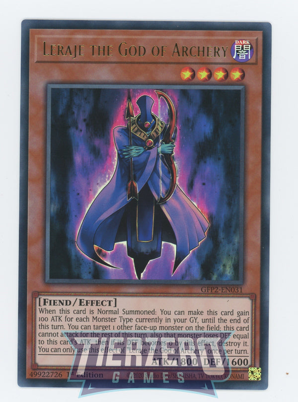 GFP2-EN031 - Leraje the God of Archery - Ultra Rare - Effect Monster - Ghosts from the Past the 2nd Haunting