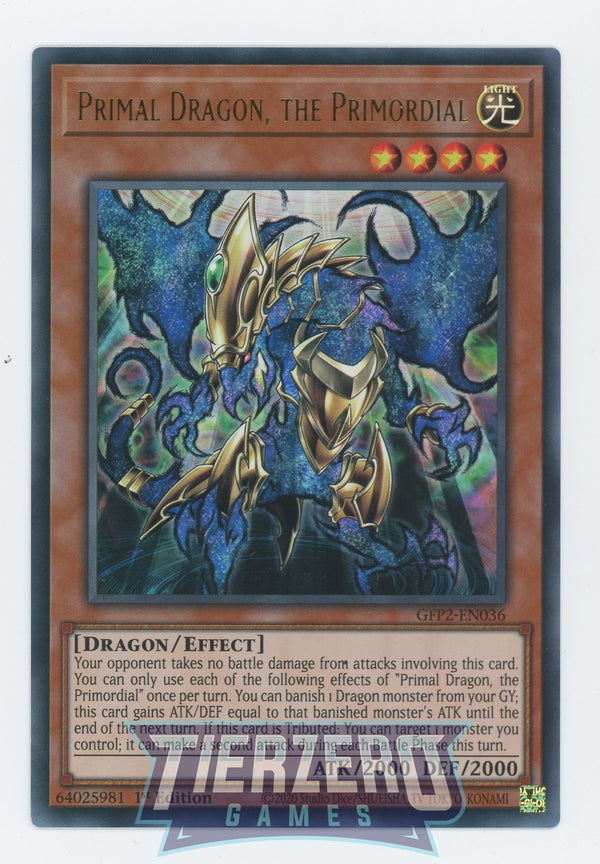 GFP2-EN036 - Primal Dragon, the Primordial - Ultra Rare - Effect Monster - Ghosts from the Past the 2nd Haunting