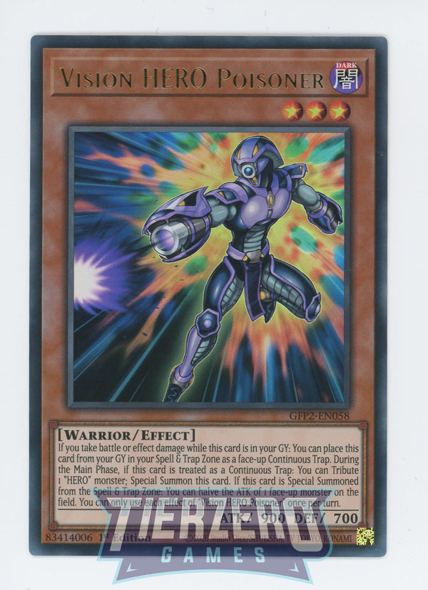GFP2-EN058 - Vision HERO Poisoner - Ultra Rare - Effect Monster - Ghosts from the Past the 2nd Haunting