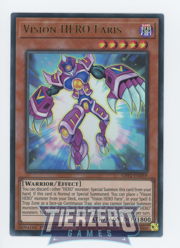 GFP2-EN059 - Vision HERO Faris - Ultra Rare - Effect Monster - Ghosts from the Past the 2nd Haunting