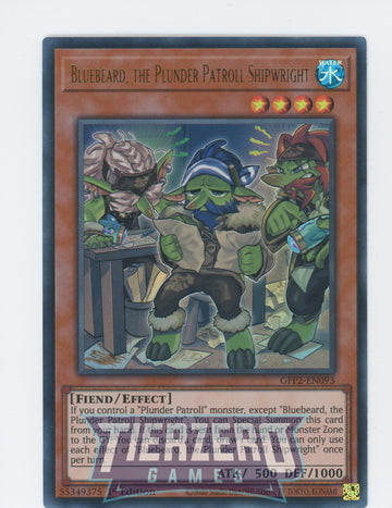 GFP2-EN093 - Bluebeard, the Plunder Patroll Shipwright - Ultra Rare - Ghosts From the Past: The 2nd Haunting