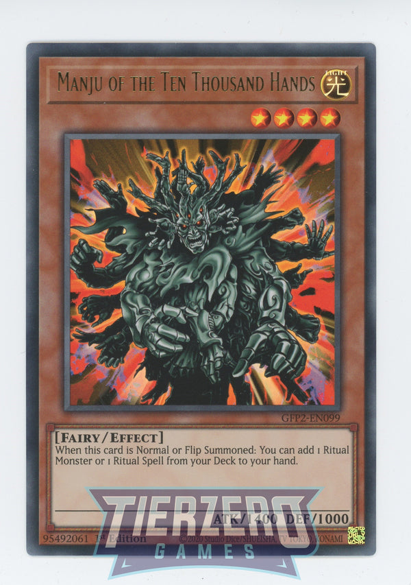 GFP2-EN099 - Manju of the Ten Thousand Hands - Ultra Rare - Effect Monster - Ghosts from the Past the 2nd Haunting