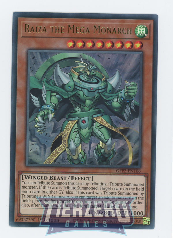 GFP2-EN106 - Raiza the Mega Monarch - Ultra Rare - Effect Monster - Ghosts from the Past the 2nd Haunting