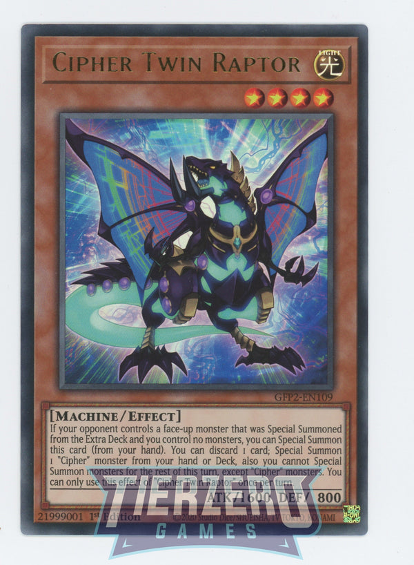 GFP2-EN109 - Cipher Twin Raptor - Ultra Rare - Effect Monster - Ghosts from the Past the 2nd Haunting