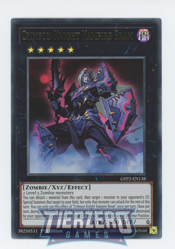 GFP2-EN138 - Crimson Knight Vampire Bram - Ultra Rare - Effect Xyz Monster - Ghosts from the Past the 2nd Haunting