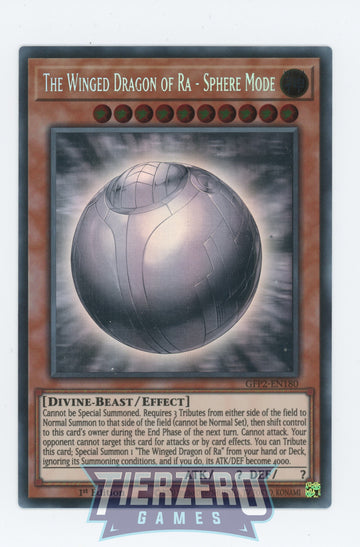 GFP2-EN180 - The Winged Dragon of Ra - Sphere Mode - Ghost Rare - Ghosts From the Past: The 2nd Haunting