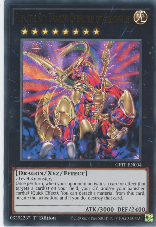 GFTP-EN004 - Hieratic Sky Dragon Overlord of Heliopolis - Ultra Rare - Effect Xyz Monster - Ghosts From the Past