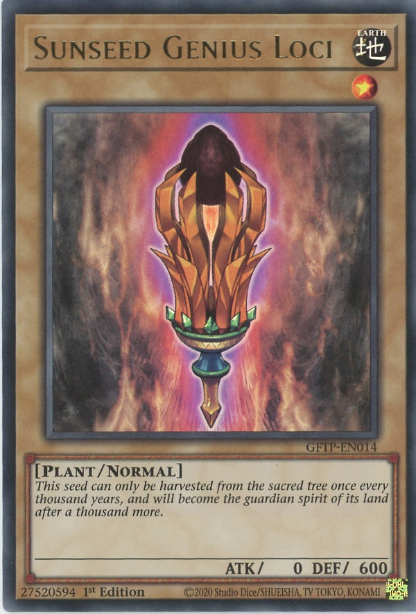 GFTP-EN014 - Sunseed Genius Loci - Ultra Rare - Normal Monster - Ghosts From the Past