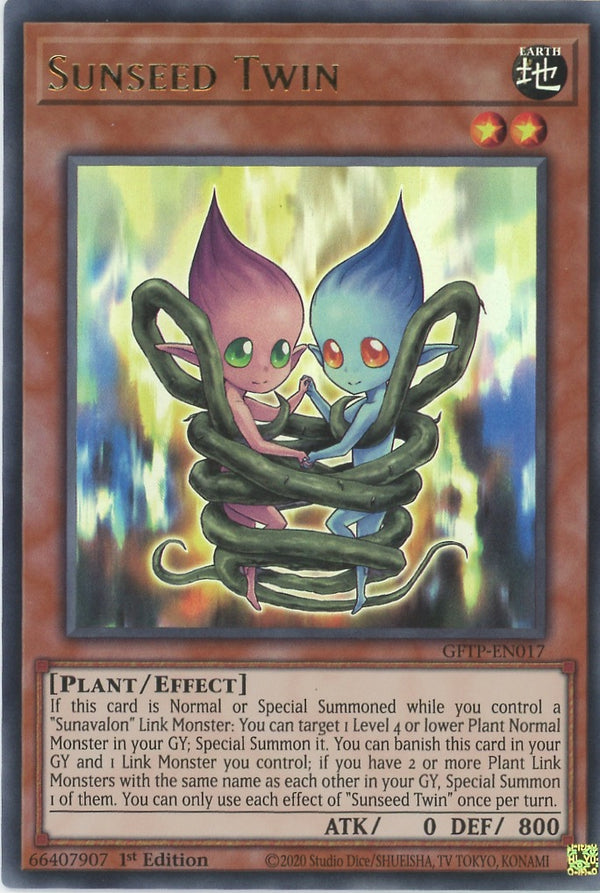 GFTP-EN017 - Sunseed Twin - Ultra Rare - Effect Monster - Ghosts From the Past