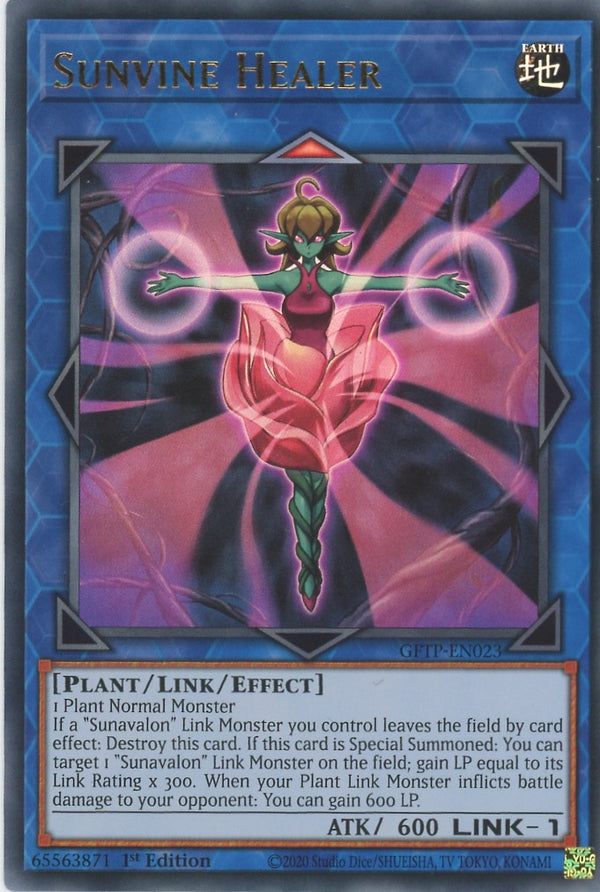 GFTP-EN023 - Sunvine Healer - Ultra Rare - Effect Link Monster - Ghosts From the Past