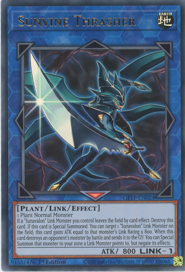 GFTP-EN024 - Sunvine Thrasher - Ultra Rare - Effect Link Monster - Ghosts From the Past