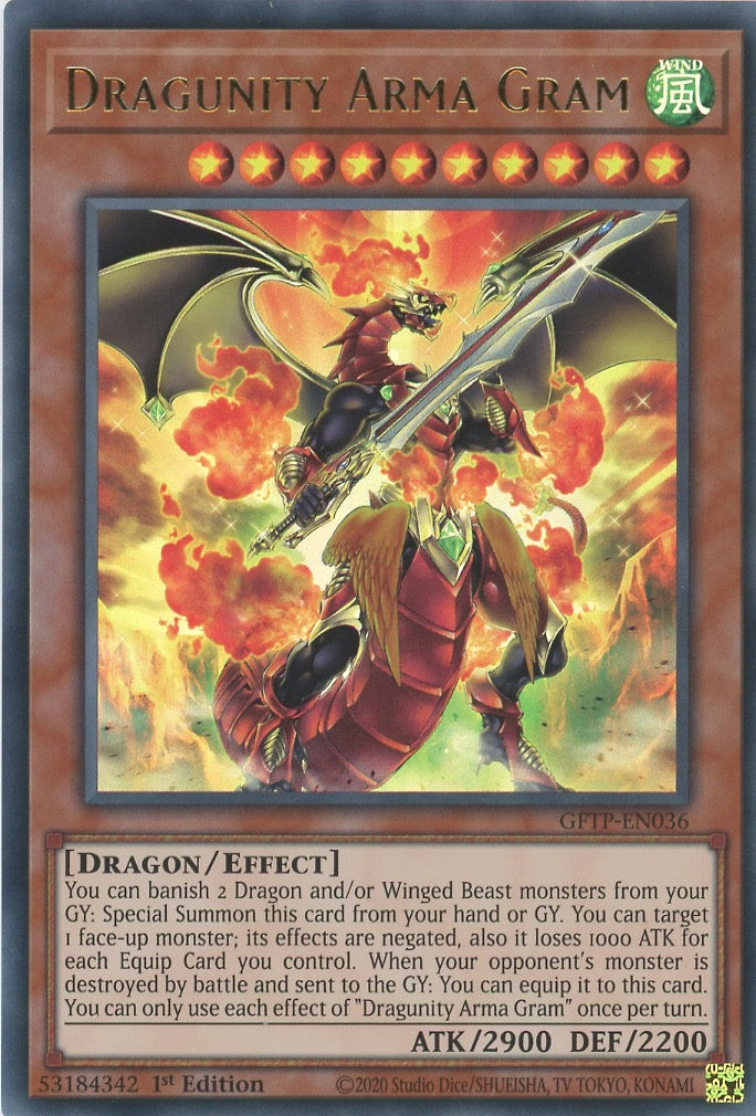 GFTP-EN036 - Dragunity Arma Gram - Ultra Rare - Effect Monster - Ghosts From the Past