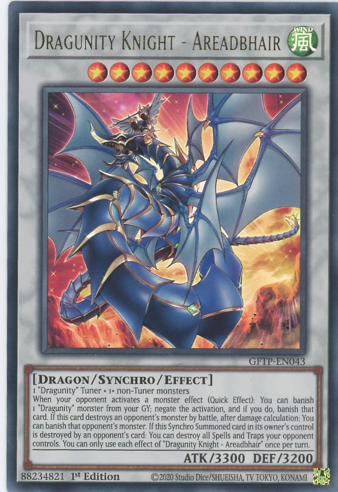 GFTP-EN043 - Dragunity Knight - Areadbhair - Ultra Rare - Effect Synchro Monster - Ghosts From the Past