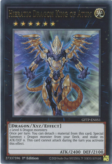 GFTP-EN051 - Hieratic Dragon King of Atum - Ultra Rare - Ghosts From the Past