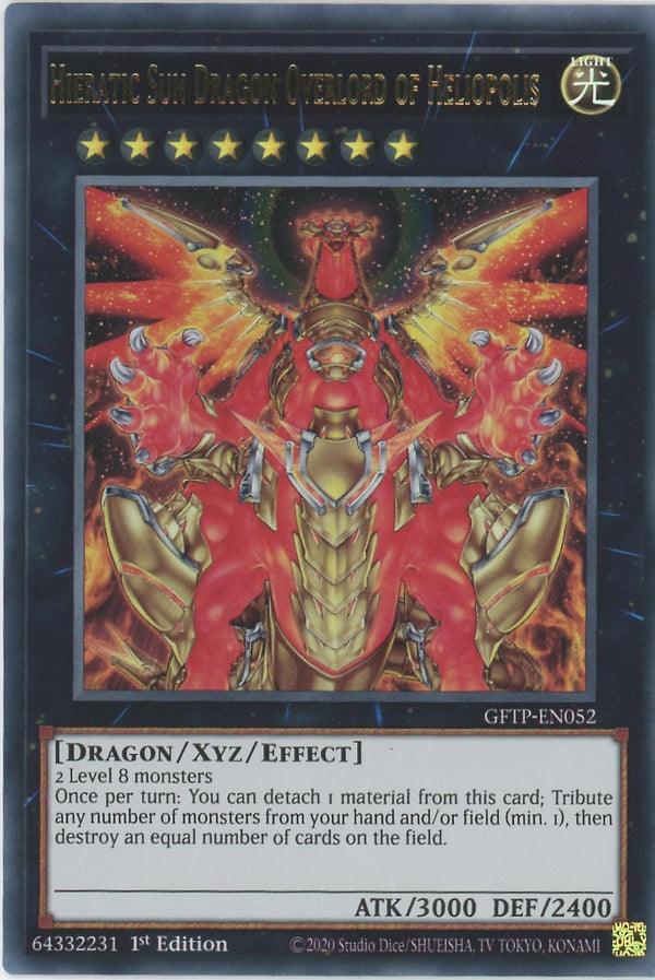 GFTP-EN052 - Hieratic Sun Dragon Overlord of Heliopolis - Ultra Rare - Effect Xyz Monster - Ghosts From the Past