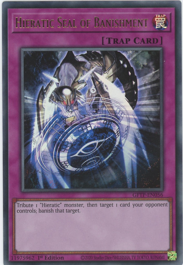 GFTP-EN056 - Hieratic Seal of Banishment - Ultra Rare - Normal Trap - Ghosts From the Past