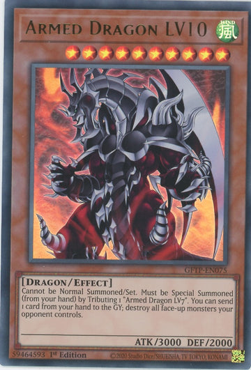 GFTP-EN075 - Armed Dragon LV10 - Ultra Rare - Ghosts From the Past