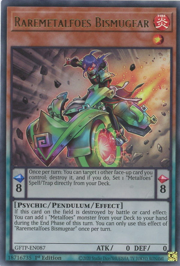 GFTP-EN087 - Raremetalfoes Bismugear - Ultra Rare - Effect Pendulum Monster - Ghosts From the Past