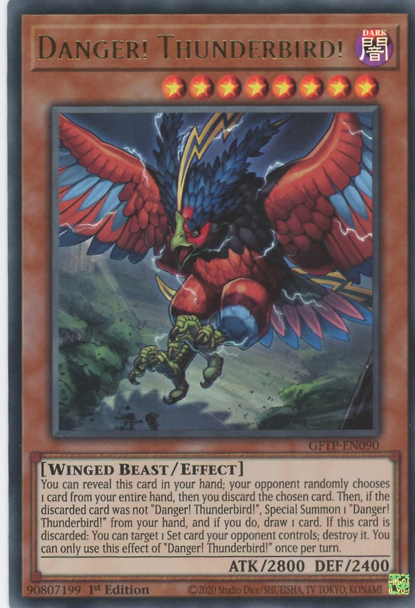 GFTP-EN090 - Danger! Thunderbird! - Ultra Rare - Effect Monster - Ghosts From the Past