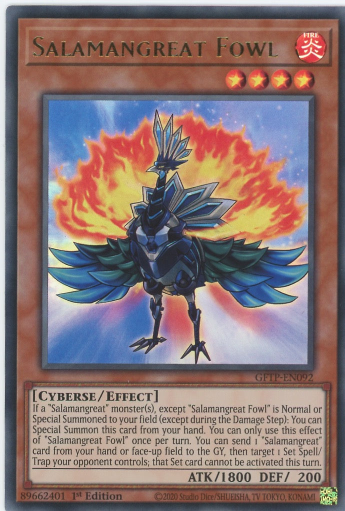 GFTP-EN092 - Salamangreat Fowl - Ultra Rare - Effect Monster - Ghosts From the Past