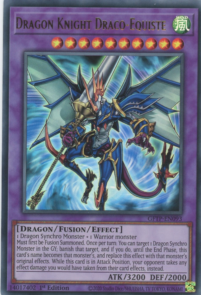 GFTP-EN093 - Dragon Knight Draco-Equiste - Ultra Rare - Effect Fusion Monster - Ghosts From the Past