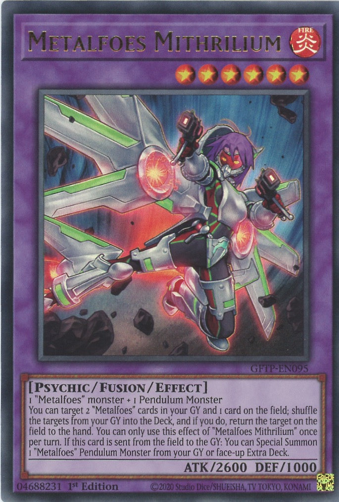 GFTP-EN095 - Metalfoes Mithrilium - Ultra Rare - Effect Fusion Monster - Ghosts From the Past