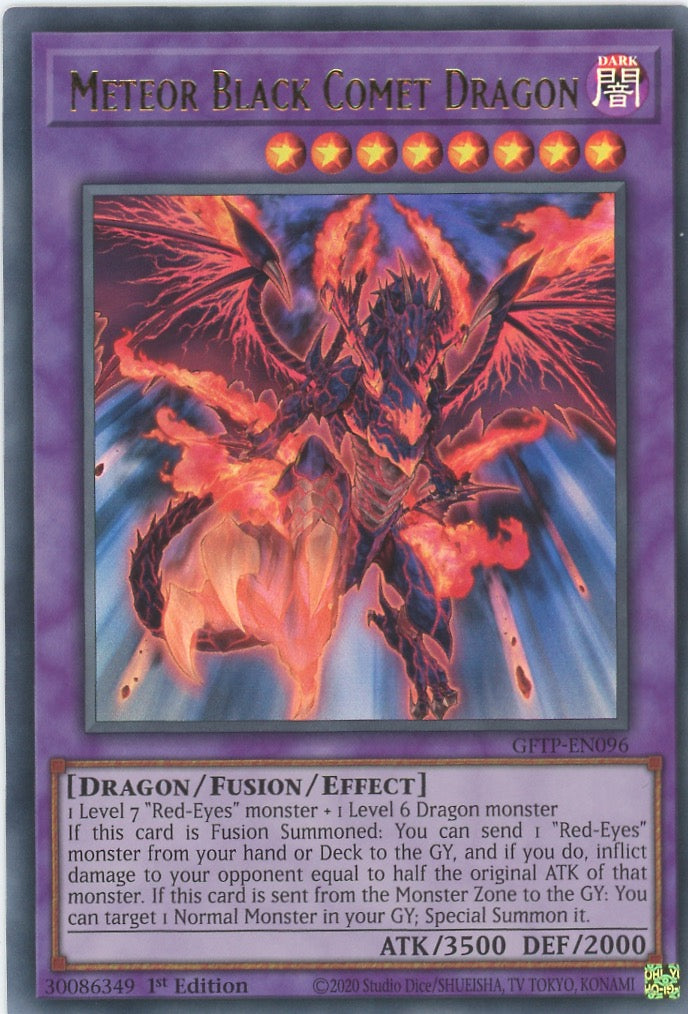 GFTP-EN096 - Meteor Black Comet Dragon - Ultra Rare - Effect Fusion Monster - Ghosts From the Past