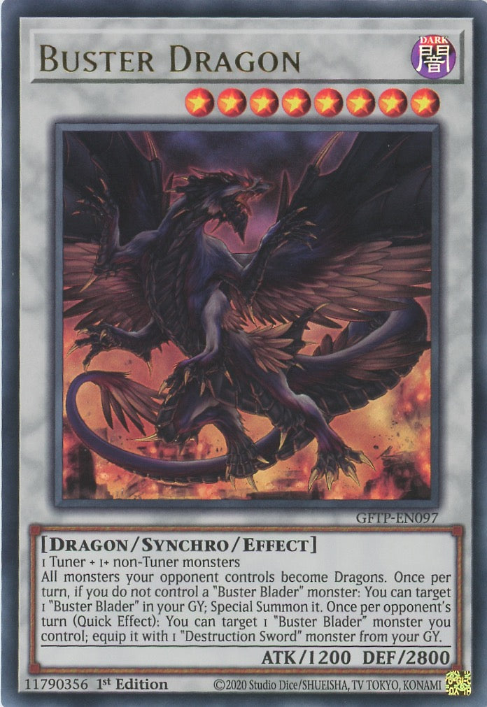 GFTP-EN097 - Buster Dragon - Ultra Rare - Effect Synchro Monster - Ghosts From the Past