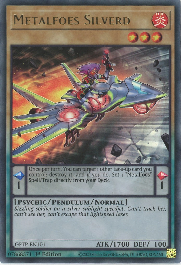 GFTP-EN101 - Metalfoes Silverd - Ultra Rare - Normal Pendulum Monster - Ghosts From the Past