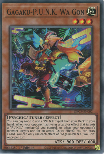 GRCR-EN002 - Gagaku-P.U.N.K. Wa Gon - Super Rare - The Grand Creators
