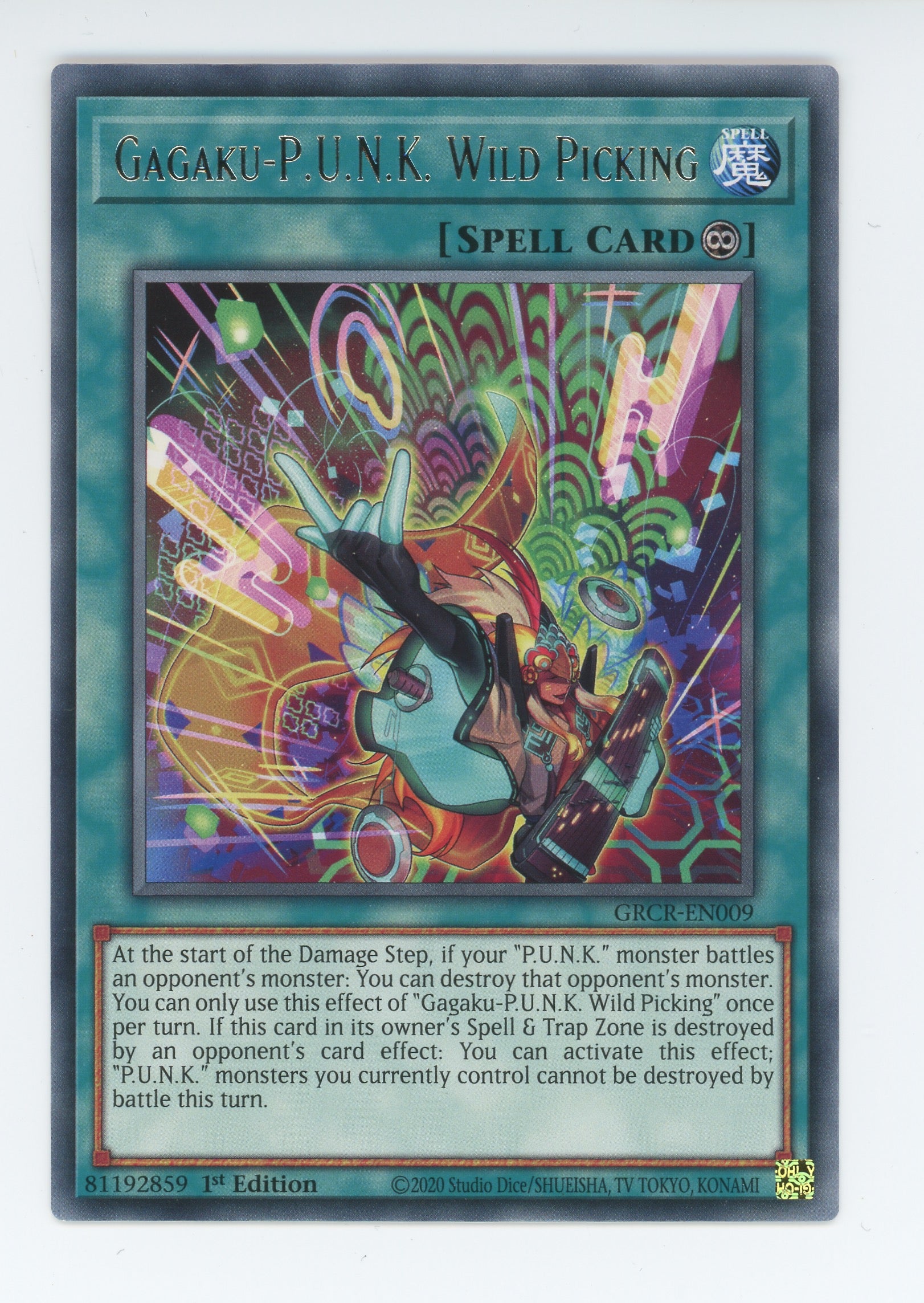 GRCR-EN009 - Gagaku-P.U.N.K. Wild Picking - Rare - Continuous Spell - The Grand Creators