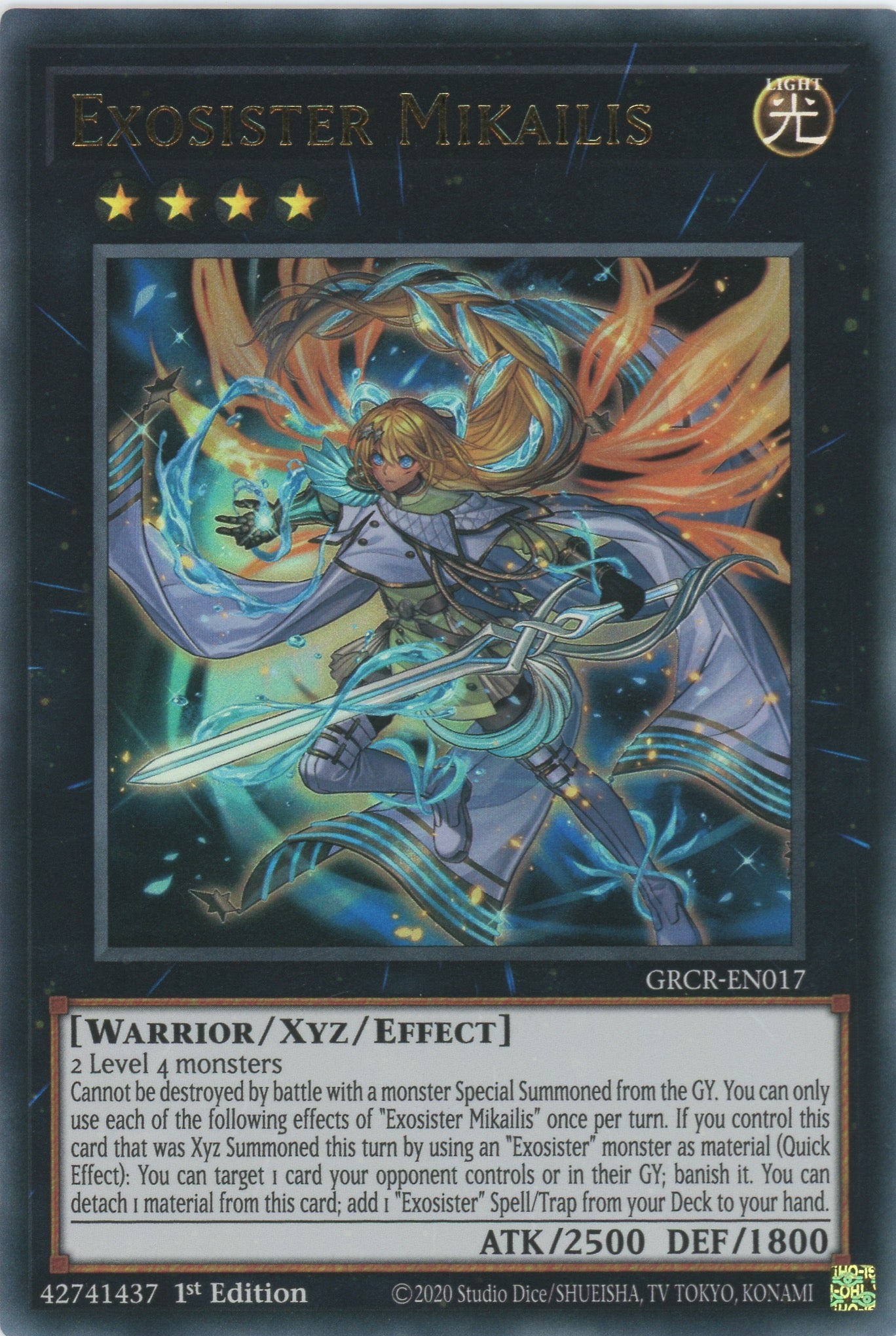 GRCR-EN017 - Exosister Mikailis - Ultra Rare - Effect Xyz Monster - The Grand Creators