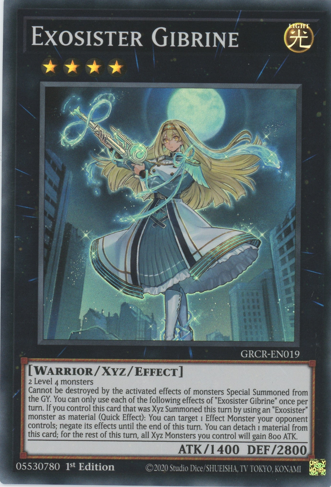 GRCR-EN019 - Exosister Gibrine - Super Rare - Effect Xyz Monster - The Grand Creators