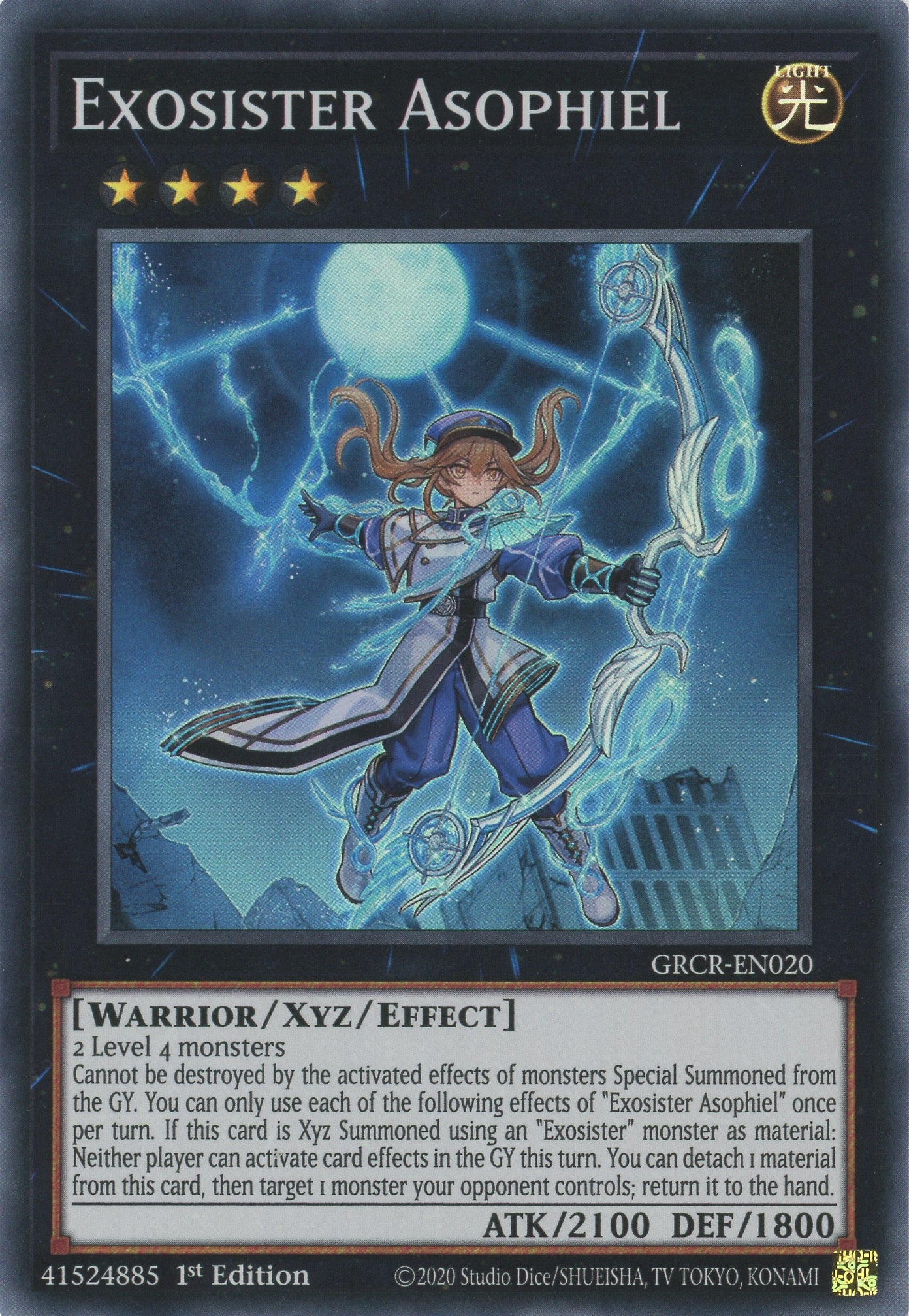 GRCR-EN020 - Exosister Asophiel - Super Rare - Effect Xyz Monster - The Grand Creators