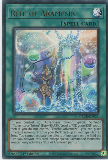 GRCR-EN025 - Rite of Aramesir - Ultra Rare - The Grand Creators