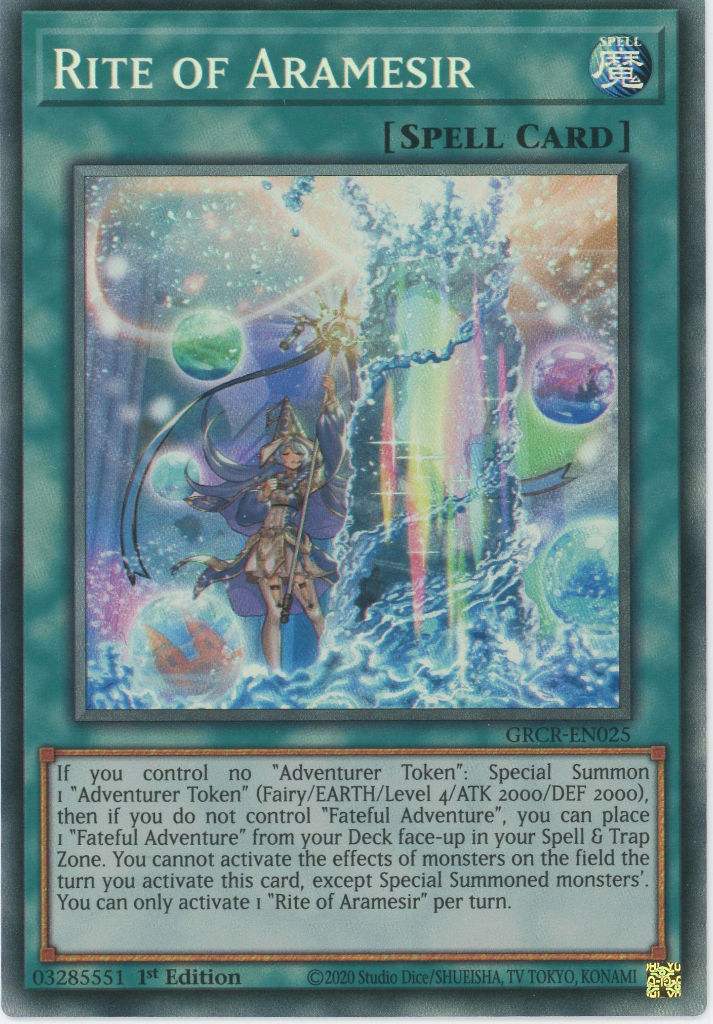 GRCR-EN025 - Rite of Aramesir - Collector's Rare - Normal Spell - The Grand Creators