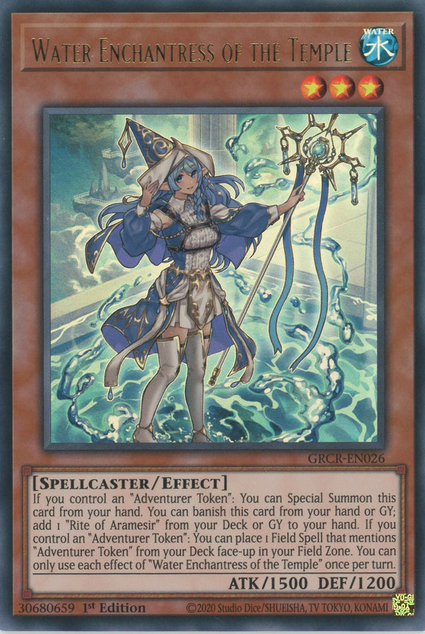GRCR-EN026 - Water Enchantress of the Temple - Ultra Rare - Effect Monster - The Grand Creators