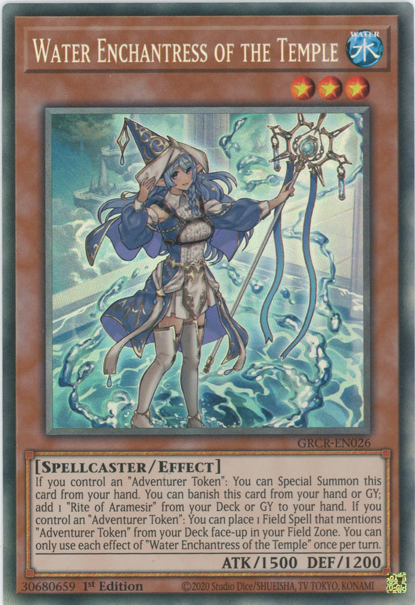 GRCR-EN026 - Water Enchantress of the Temple - Collector's Rare - Effect Monster - The Grand Creators