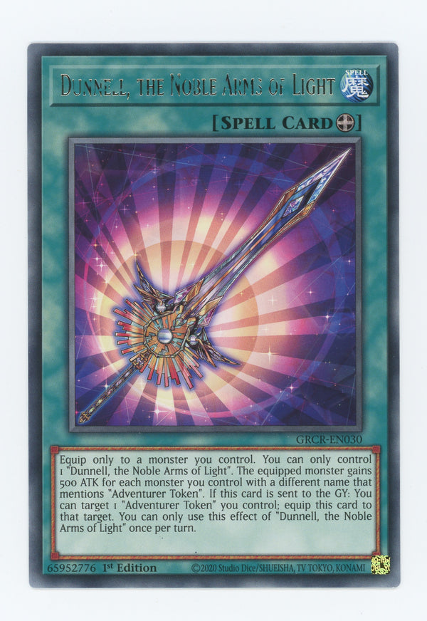GRCR-EN030 - Dunnell, the Noble Arms of Light - Rare - Equip Spell - The Grand Creators
