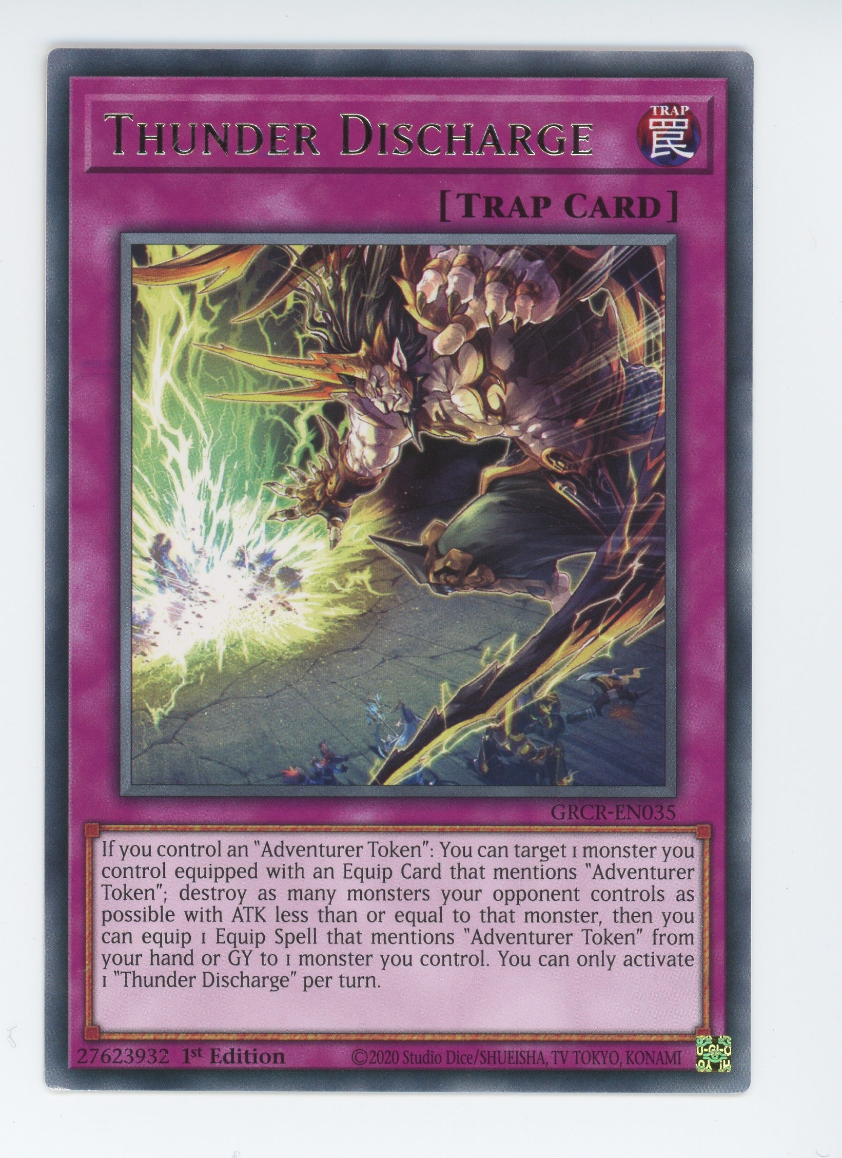 GRCR-EN035 - Thunder Discharge - Rare - Normal Trap - The Grand Creators