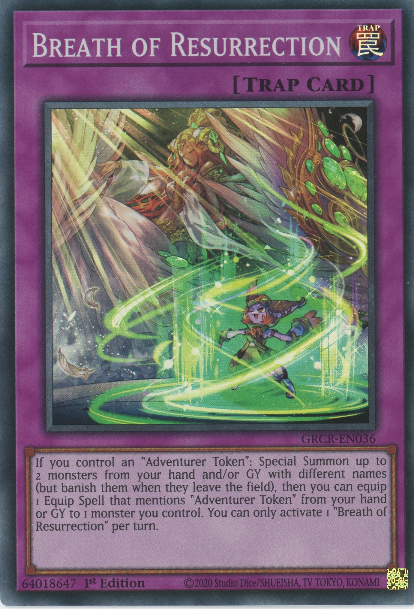 GRCR-EN036 - Breath of Resurrection - Super Rare - Normal Trap - The Grand Creators