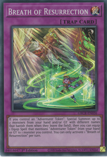 GRCR-EN036 - Breath of Resurrection - Super Rare - The Grand Creators