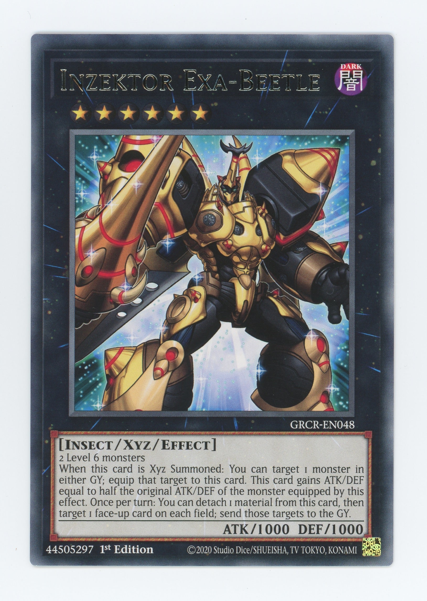 GRCR-EN048 - Inzektor Exa-Beetle - Rare - Effect Xyz Monster - The Grand Creators