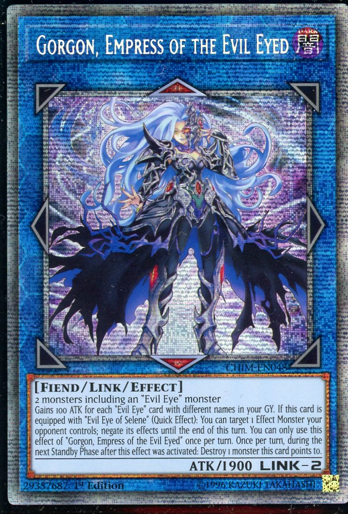 evil eye cards yugioh CHIM-EN048 - Gorgon, Empress of the Eyed - Starlight Rare rare pulls mystery pack destroy it Arboria - Foil - Bundle:5 Cases (63mm x 88mm)