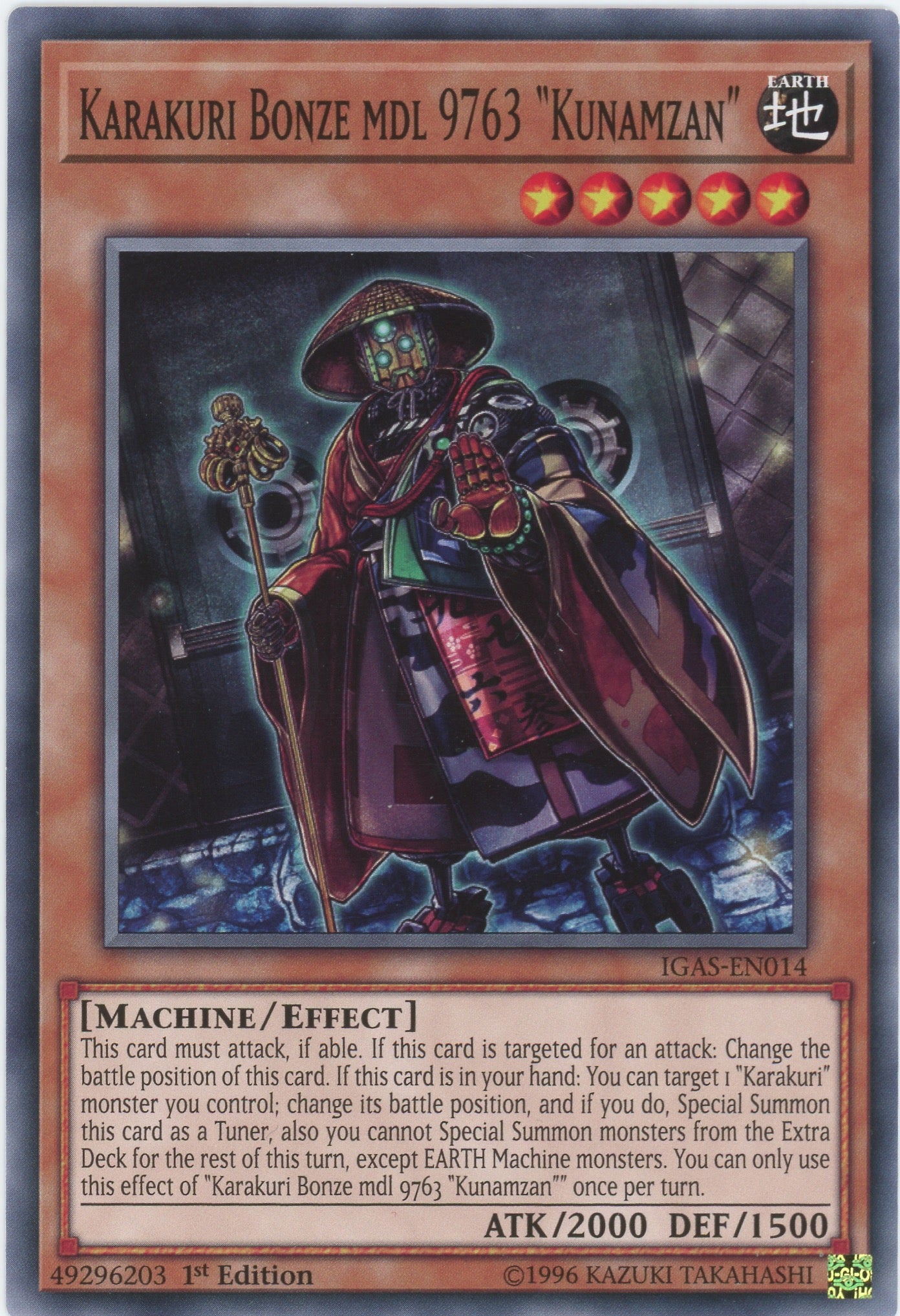 IGAS-EN014 - "Karakuri Bonze mdl 9763 "Kunamzan"" - Common - Effect Monster -   - Ignition Assault