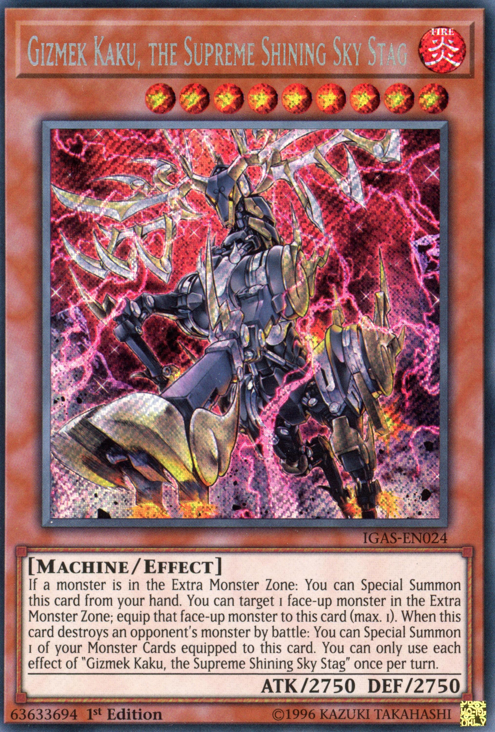 IGAS-EN024 - "Gizmek Kaku, the Supreme Shining Sky Stag" - Secret Rare - Effect Monster -   - Ignition Assault