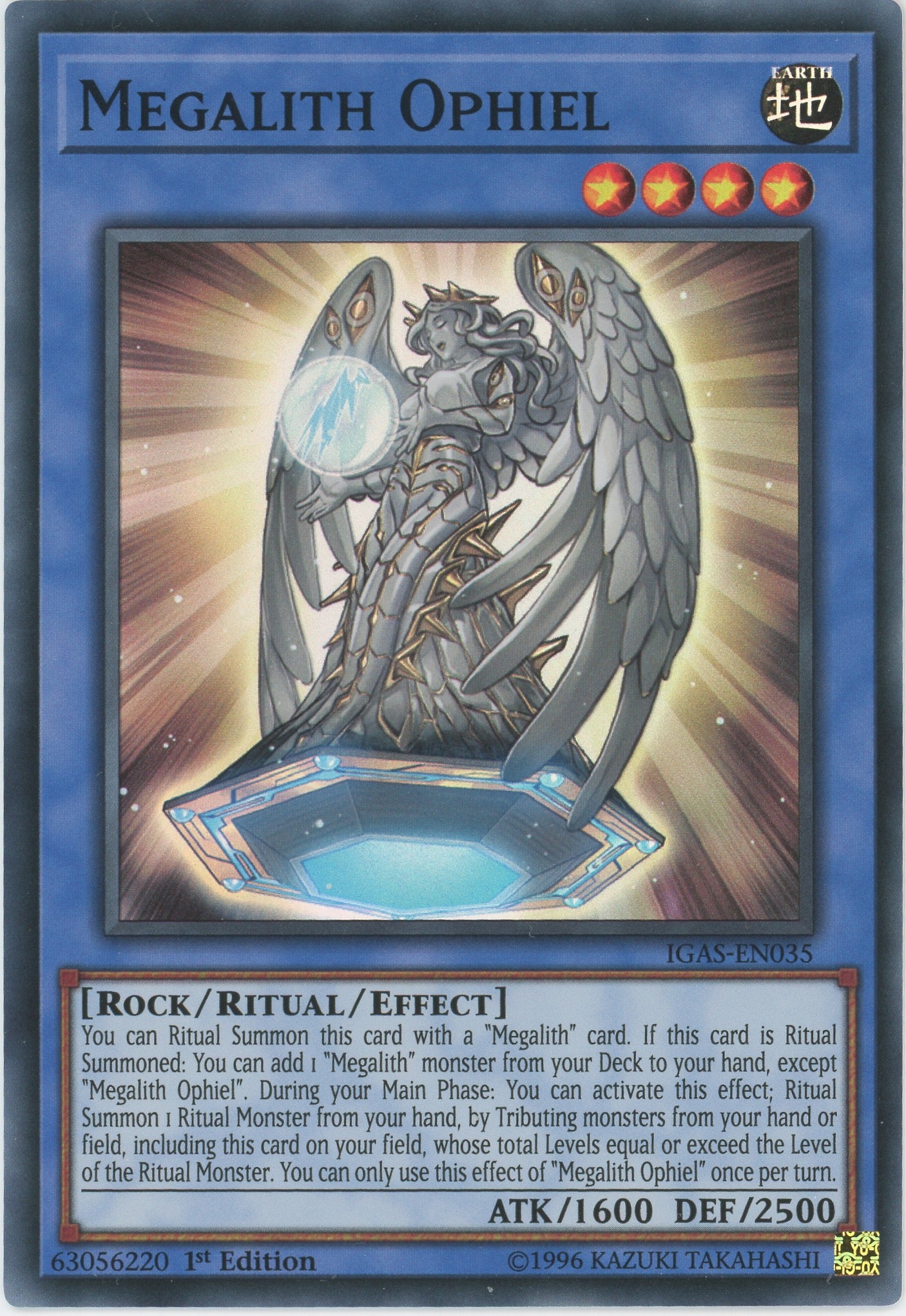 IGAS-EN035 - "Megalith Ophiel" - Super Rare - Effect Ritual Monster -   - Ignition Assault